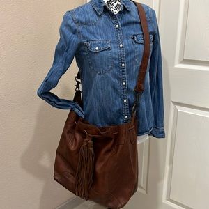 Brown Leather Shoulder Bag